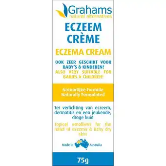 Etos Grahams Natural Eczeem Creme 75 GR aanbieding