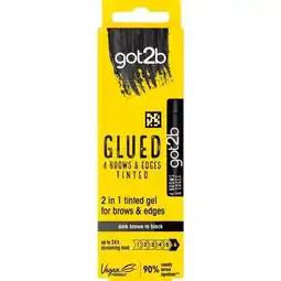 Etos Got2B Glued 4 Brows & Edges Zwart 16 ML aanbieding