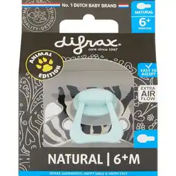 Etos Difrax Fopspeen Natural 6+ Maanden Transparant BPA-vrij aanbieding