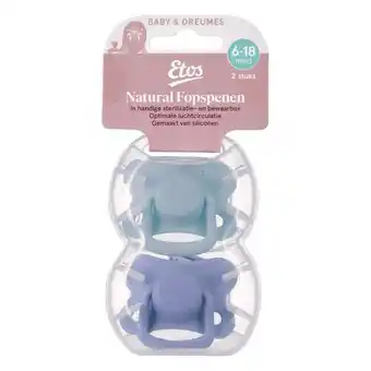 Etos Etos Fopspenen 6M+ groen blauw set aanbieding