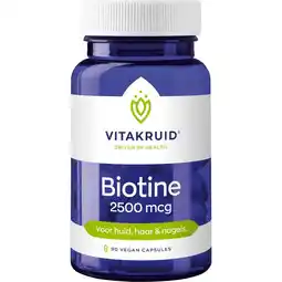 Etos Vitakruid, Biotine 2500 mcg - 90 vegan capsules aanbieding