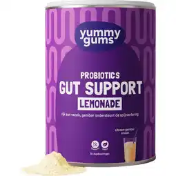 Etos Yummygums Gut Support Lemonade Suikervrij 240 GR aanbieding
