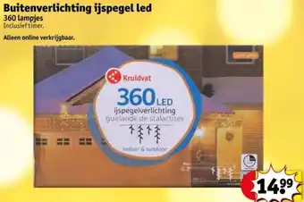 Kruidvat Buitenverlichting ijspegel led 360 lampjes aanbieding