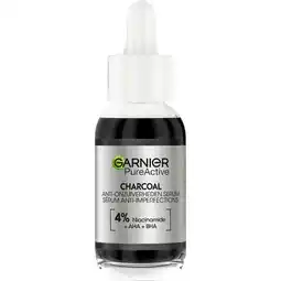 Etos Garnier PureActive AHA + BHA Charcoal Anti-Onzuiverheden Serum 30 ML aanbieding