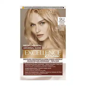 Etos L'Oréal Paris Excellence Universal Nudes Permanente Haarverf 9U Zeer Lichtblond aanbieding