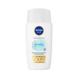 Etos NIVEA SUN UV Face Invisible Daily Fluid Zonnebrand SPF 50 50 ML aanbieding