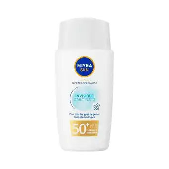 Etos NIVEA SUN UV Face Invisible Daily Fluid Zonnebrand SPF 50 50 ML aanbieding