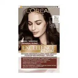 Etos L'Oréal Paris Excellence Universal Nudes Permanente Haarverf 3U Donkerbruin aanbieding