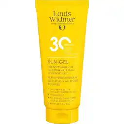 Etos Louis Widmer Suncare Sun Gel SPF30 Zonder Parfum 100 ML aanbieding