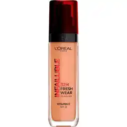 Etos L'Oréal Paris Infaillible 32HR Fresh Wear 320 Caramel Foundation met SPF25 30 ML aanbieding