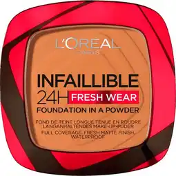 Etos L'Oréal Paris Infaillible 24H Fresh Wear Foundation in a Powder 330 Hazelnut aanbieding