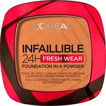 Etos L'Oréal Paris Infaillible 24H Fresh Wear Foundation in a Powder 330 Hazelnut aanbieding