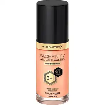 Etos Max Factor Facefinity Foundation Bronze/C80 30 ML aanbieding