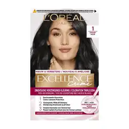 Etos L'Oréal Paris Excellence Crème Permantente Haarverf 1 Intens Zwart aanbieding