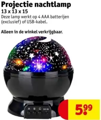Kruidvat Projectie nachtlamp aanbieding