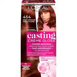 Etos L'Oréal Paris Casting Crème Gloss Haarverf 454 Brownie Mahonie Koperbruin aanbieding