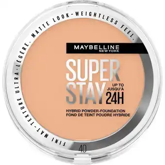 Etos Maybelline New York SuperStay 24H Hybrid Powder Foundation 40 aanbieding