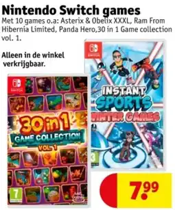 Kruidvat Nintendo Switch games aanbieding