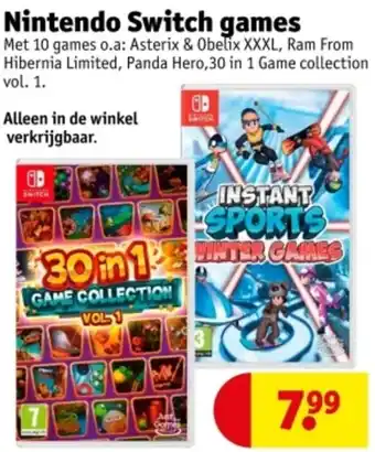 Kruidvat Nintendo Switch games aanbieding