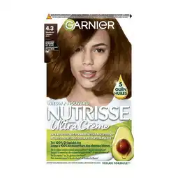 Etos Garnier Nutrisse Crème Permanente Haarverf 4.3 Goud Middenbruin aanbieding