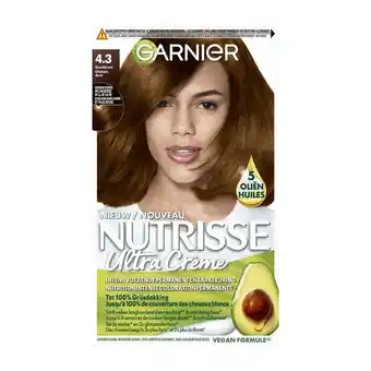 Etos Garnier Nutrisse Crème Permanente Haarverf 4.3 Goud Middenbruin aanbieding