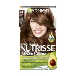 Etos Garnier Nutrisse Crème Permanente Haarverf 5.3 Licht Goudbruin aanbieding