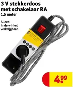 Kruidvat 3 V stekkerdoos met schakelaar RA aanbieding