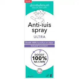 Etos donttellmum Anti-luis Spray Ultra 120ml aanbieding