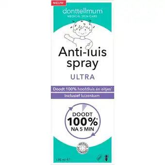 Etos donttellmum Anti-luis Spray Ultra 120ml aanbieding
