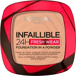 Etos L'Oréal Paris Infaillible 24H Fresh Wear Foundation in a Powder 120 Vanille aanbieding
