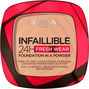 Etos L'Oréal Paris Infaillible 24H Fresh Wear Foundation in a Powder 120 Vanille aanbieding