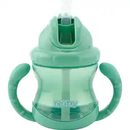 Etos Nuby Flip-It Antilekbeker Handvatten Groen 12 Maanden aanbieding