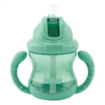 Etos Nuby Flip-It Antilekbeker Handvatten Groen 12 Maanden aanbieding