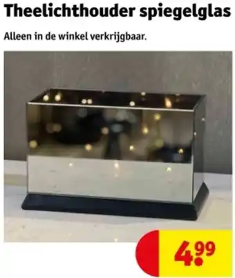 Kruidvat Theelichthouder spiegelglas aanbieding