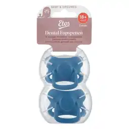 Etos Etos Fopspenen 18+ Maanden Blauw 2 stuks aanbieding