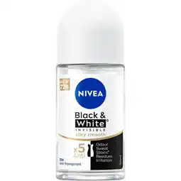 Etos NIVEA Black & White Invisible Silky Smooth Deodorant Roller 50 ML aanbieding