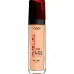 Etos L'Oréal Paris Infaillible 32HR Fresh Wear 220 Sand Foundation met SPF25 30 ML aanbieding