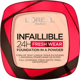 Etos L'Oréal Paris Infaillible 24H Fresh Wear Foundation in a Powder 180 Rose Sand aanbieding