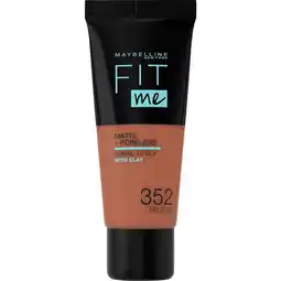 Etos Maybelline New York Fit Me Matte + Poreless Foundation 352 Truffle aanbieding