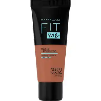 Etos Maybelline New York Fit Me Matte + Poreless Foundation 352 Truffle aanbieding