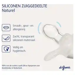 Etos Difrax Fopspeen Naturel Lime Emerald 12 Maanden aanbieding