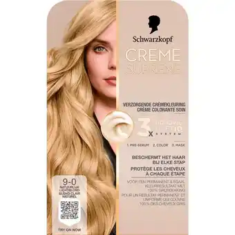 Etos Schwarzkopf Creme Supreme Haarkleuring 9-0 Natuurlijk Lichtblond aanbieding