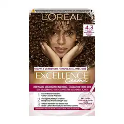 Etos L'Oréal Paris Excellence Crème Verzorgende Crèmekleuring 4.3 Midden Goudbruin aanbieding