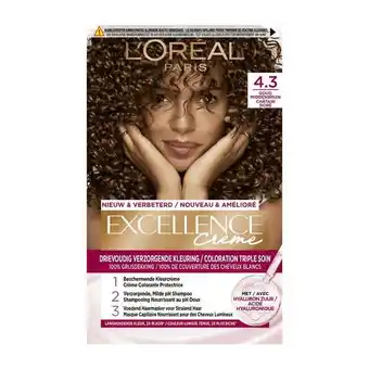Etos L'Oréal Paris Excellence Crème Verzorgende Crèmekleuring 4.3 Midden Goudbruin aanbieding