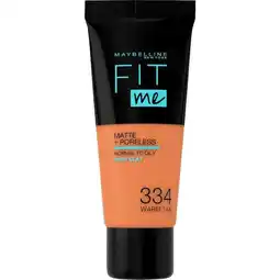 Etos Maybelline Fit Me Matte & Poreless 334 Warm Tan aanbieding