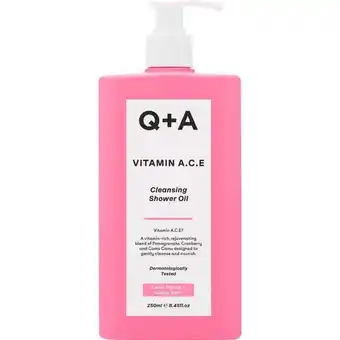 Etos Q+A Vitamin A.C.E Cleansing Shower Oil 250 ML aanbieding