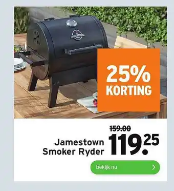 GAMMA Jamestown smoker ryder aanbieding