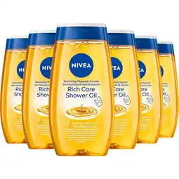 Etos NIVEA Rich Care Shower Oil 200 ML Multipack 6 stuks aanbieding