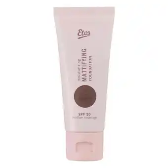 Etos Etos Moisturizing Mattifying Foundation SPF 20 12 Espresso aanbieding