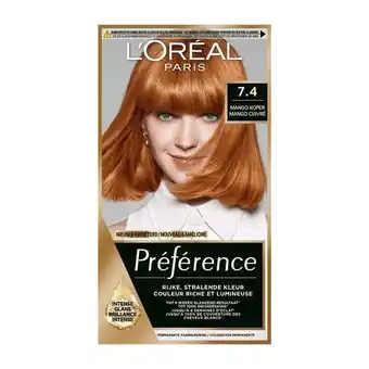 Etos L'Oréal Paris Préférence Permanente Haarkleuring 7.4 Mango aanbieding